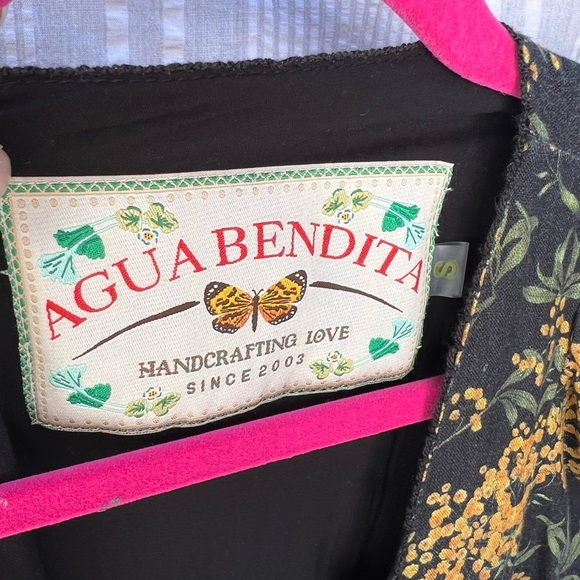 Agua Bendita Linen Pomelo Mini Dress Size Small - Picture 7 of 8